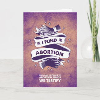 Tarjeta I Fondo Aborto Notecard