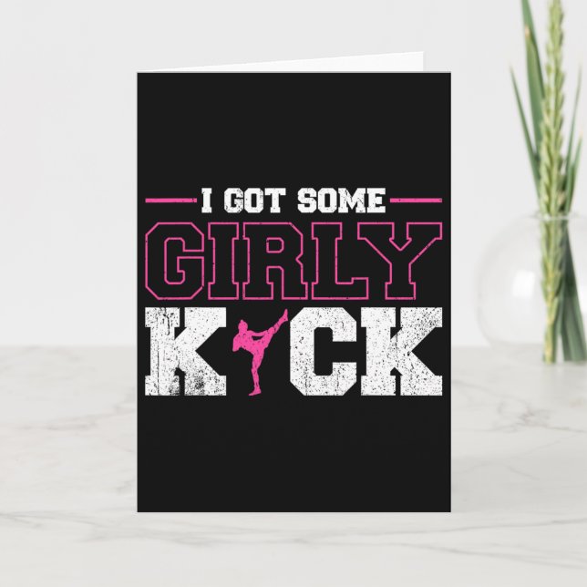 Tarjeta I Got Some Girly Kick Kickboxing  (Anverso)