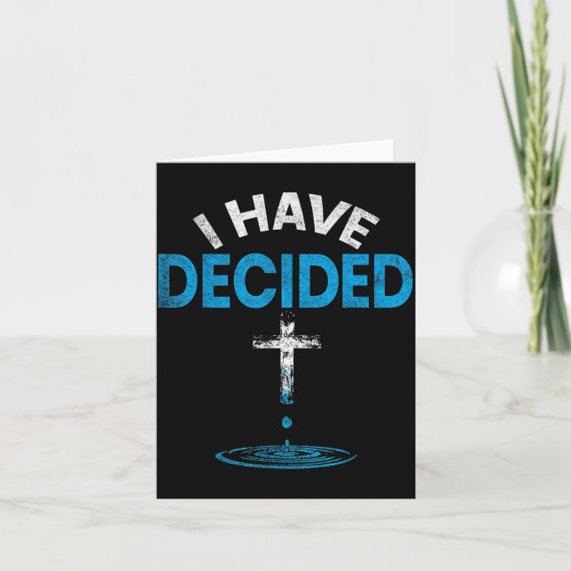 Tarjeta I Have Decided To Follow Jesus Christian Baptism M (Anverso)