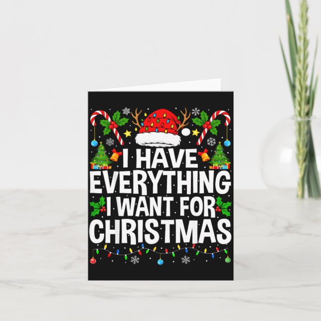 Tarjeta I Have Everything I Need Couples Pajamas Christmas (Anverso)