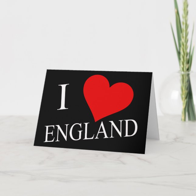 Tarjeta I Heart England con gcnt (Anverso)