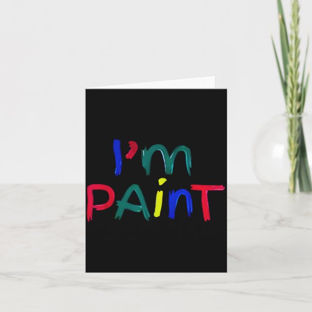 Tarjeta I Heart Love To Finger Paint I'm Paint Cute Couple (Anverso)