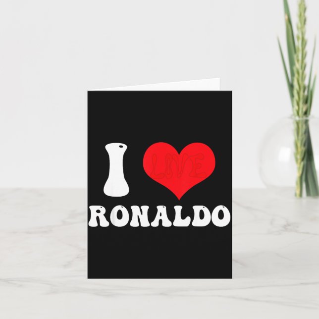 Tarjeta I Heart Ronaldos First Name Groovy D Valentines  (Anverso)