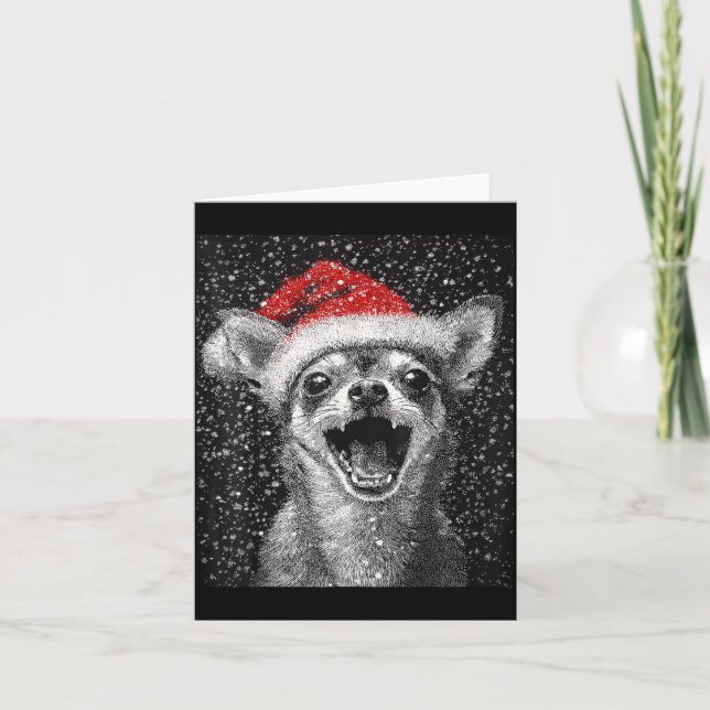 Tarjeta I Love Christmas Chihuahua  (Anverso)
