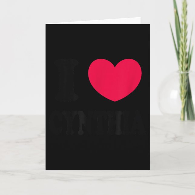 Tarjeta I Love Cynthia  (Anverso)