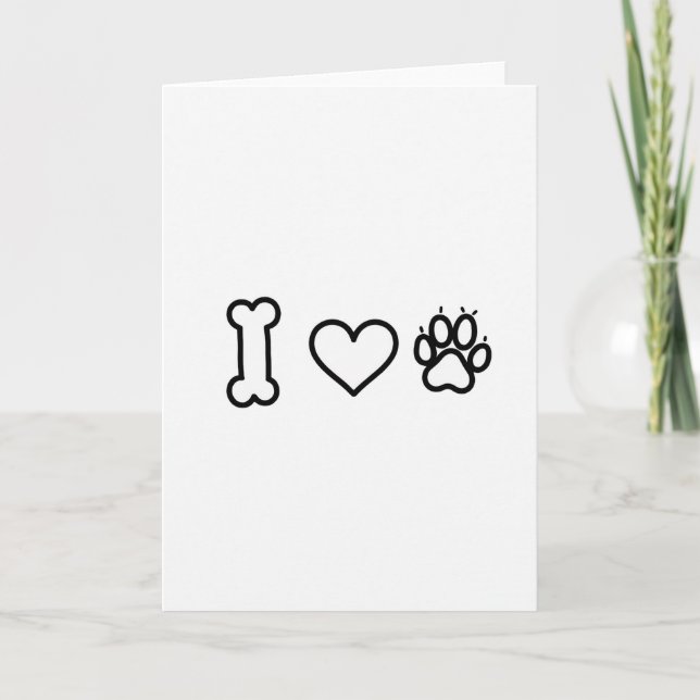 Tarjeta I Love Dogs Card (Anverso)