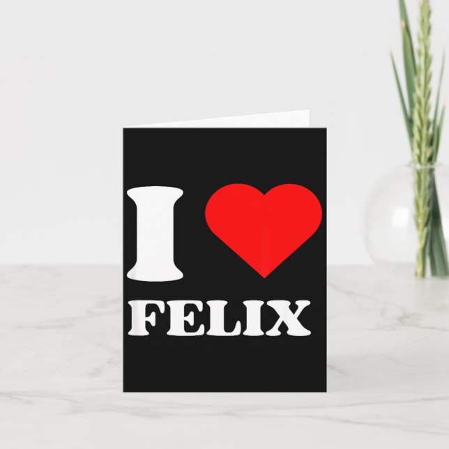 Tarjeta I Love Felix I Heart Felix Name Y2k Valentines Day (Anverso)