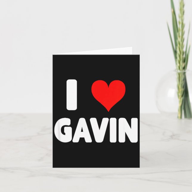 Tarjeta I Love Gavin - Heart  (Anverso)