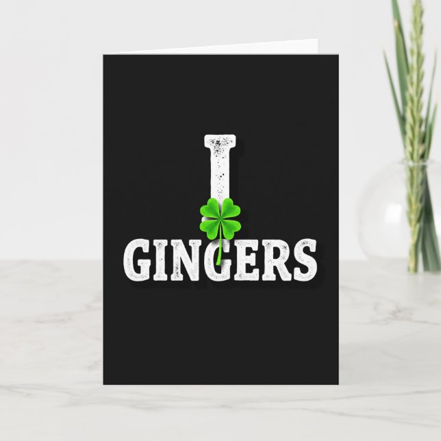 Tarjeta I Love Gingers Lucky Card (Anverso)