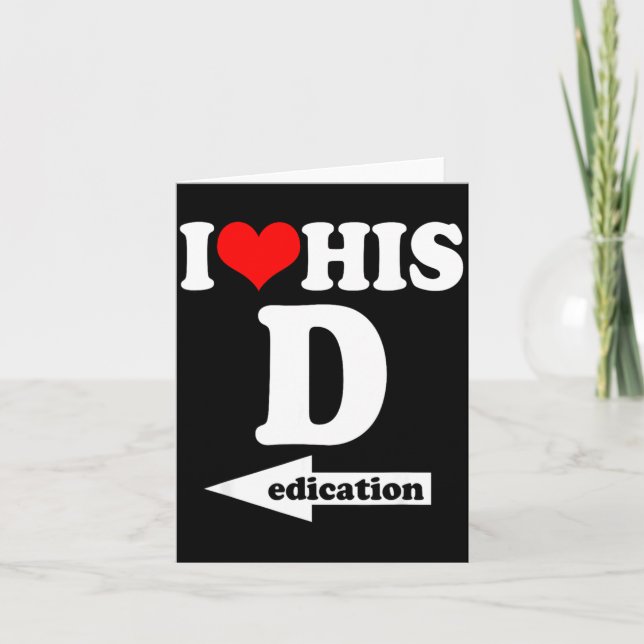 Tarjeta I Love His Dedication Funny Valentine's Day Couple (Anverso)
