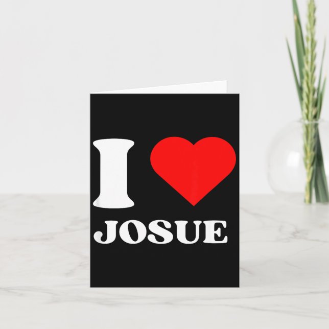Tarjeta I Love Josue I Heart Josue Name Y2k Valentines Day (Anverso)