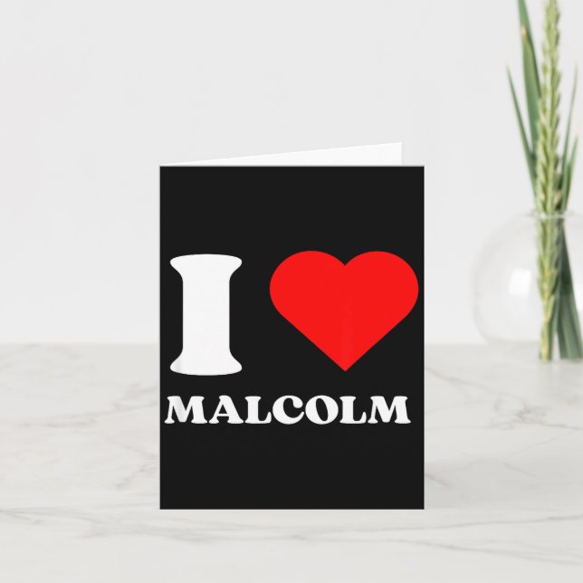 Tarjeta I Love Malcolm I Heart Malcolm Name Y2k Valentines (Anverso)