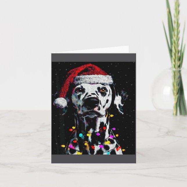 Tarjeta I Love My Dalmatian I Love Christmas  (Anverso)