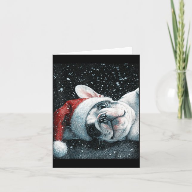 Tarjeta I Love My French Bulldog Christmas Cute  (Anverso)