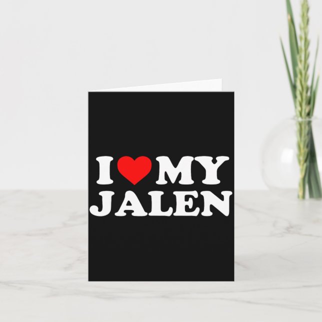 Tarjeta I Love My Jalen  (Anverso)