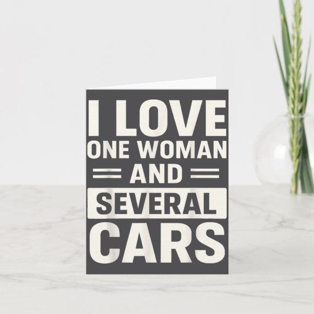 Tarjeta I Love One Woman And Several Funny Car Lover Husba (Anverso)
