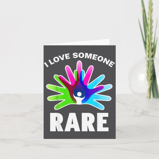 Tarjeta I Love Rare Disease Awareness Shirt - Rare Disease (Anverso)