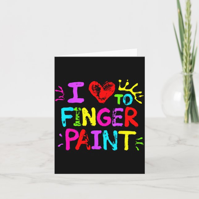 Tarjeta I Love To Finger Paint Couple Funny Valentine Day  (Anverso)