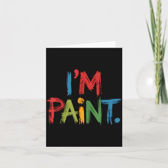 Tarjeta I Love To Finger Paint I'm Paint Funny Couple Vale (Anverso)