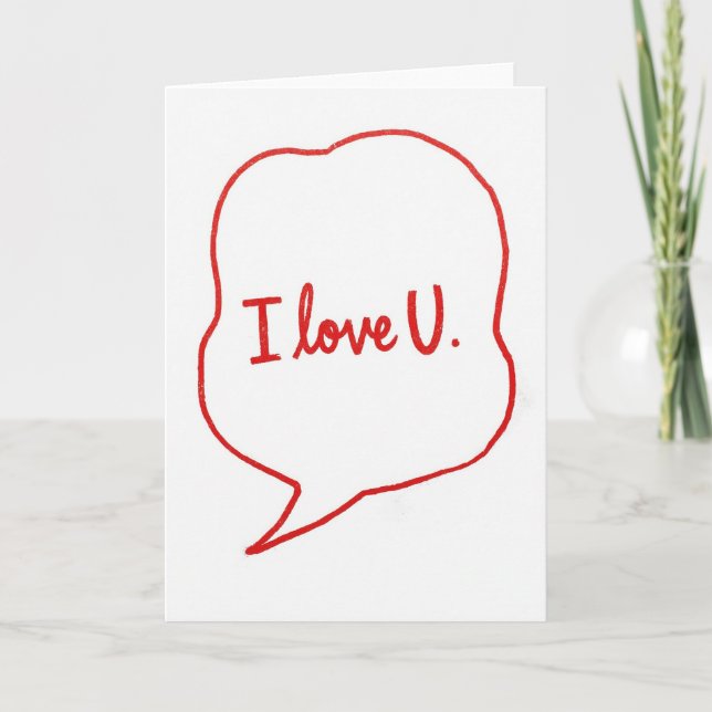 Tarjeta I Love U Cute Card (Anverso)