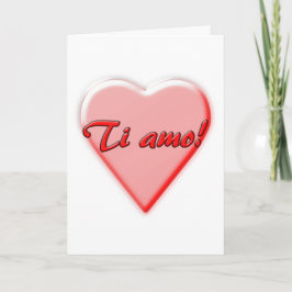 Tarjeta I Love You card, Italian