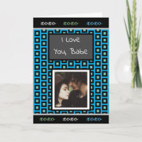 'I love you" foto azul, Verde azulada, masculina n