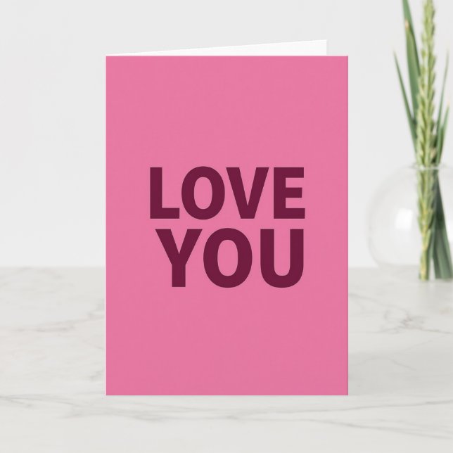 Tarjeta I Love You Greeting Card (Anverso)