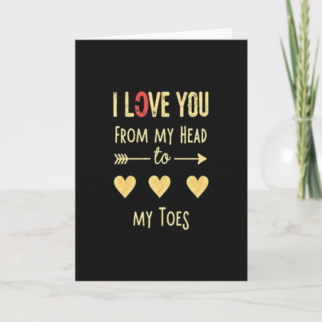 Tarjeta I Love You Head To Toes Card (Anverso)