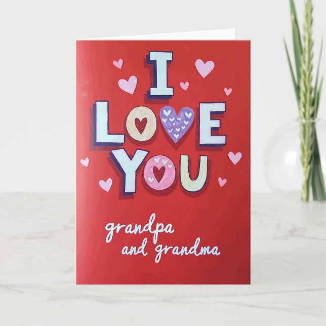 Tarjeta I Love You Heartfelt Grandpa Card (Anverso)