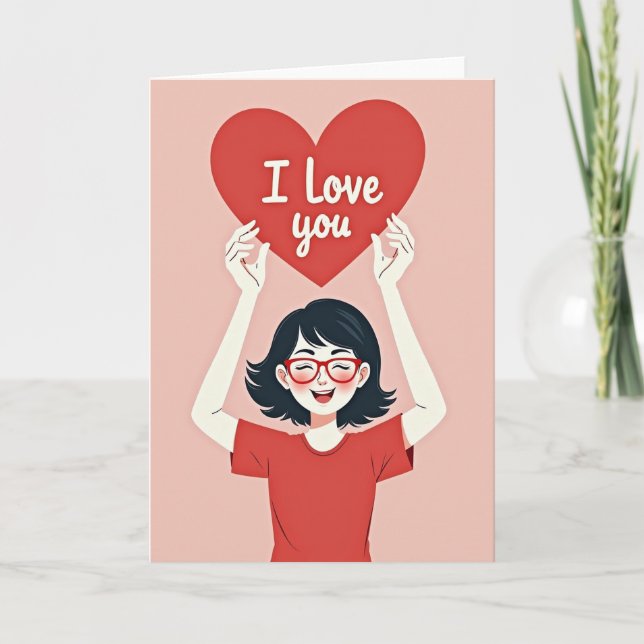Tarjeta I Love You Heartfelt Joy Card (Anverso)