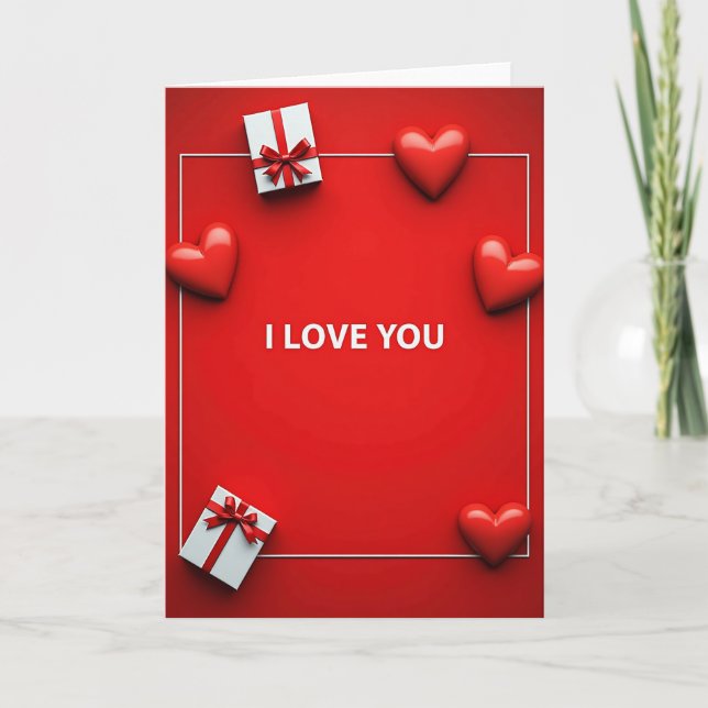 Tarjeta I Love You Modern Card (Anverso)