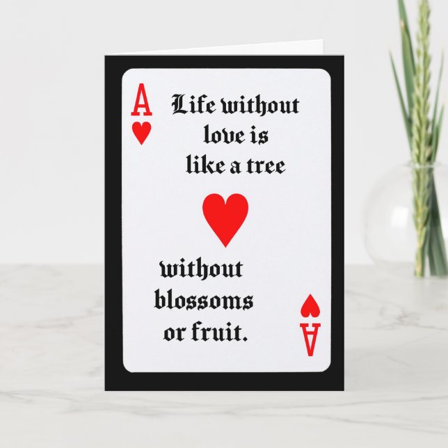 Tarjeta I LOVE YOU PLAYING CARD -- Greeting Card (Anverso)