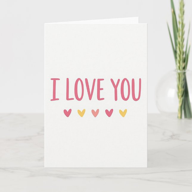 Tarjeta I Love You Simple Sweet Card (Anverso)