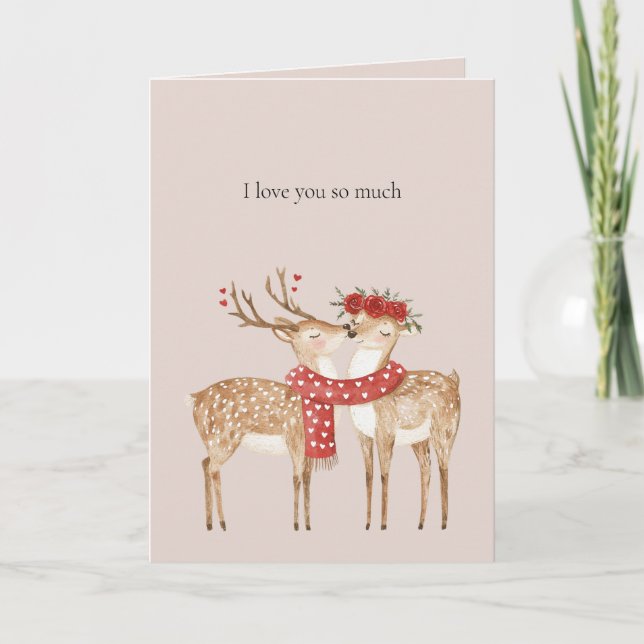 Tarjeta I Love You So Much Deer (Anverso)