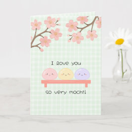Tarjeta I Love You So Very Mochi Valetine's Day Card