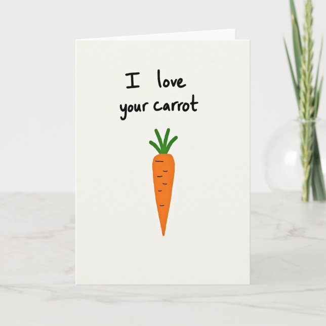 Tarjeta I Love Your Carrot Fun Card (Anverso)