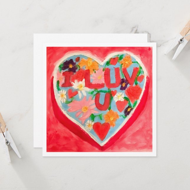 Tarjeta I Luv U (Anverso/Reverso In Situ)
