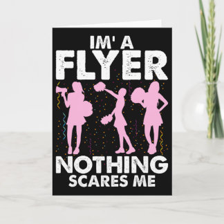 Tarjeta I’m A Flyer Nothing Scares Me Cheer Cheerleading C
