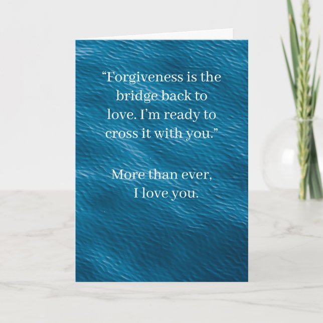 Tarjeta I’m Sorry Relationship Card | Elegant Apology (Anverso)