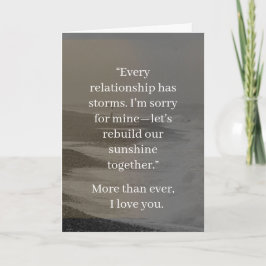 Tarjeta I’m Sorry Relationship Card | Elegant Apology