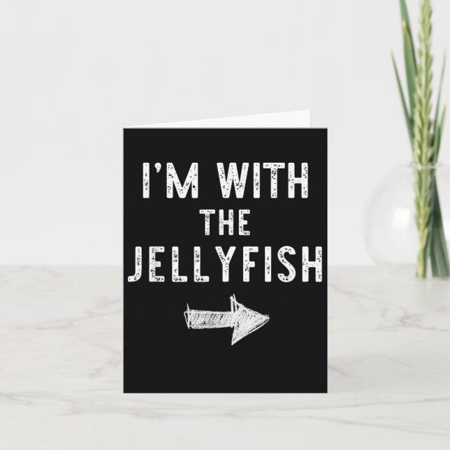 Tarjeta I’m With The Jellyfish Halloween Couple Costume Je (Anverso)