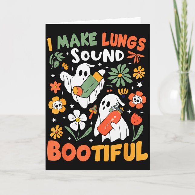 Tarjeta I Make Lungs Sound Bootiful Resratory Therast Hall (Anverso)