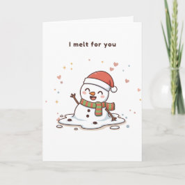 Tarjeta I Melt for You Cute Puchi Dōshi Snowman