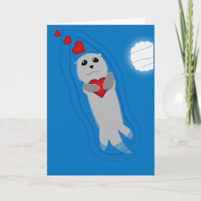 Tarjeta I Otter-ly Adore you (Anverso)