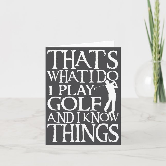 Tarjeta I Play Golf Funny Golf Quote Shop Uni-adults &amp; (Anverso)