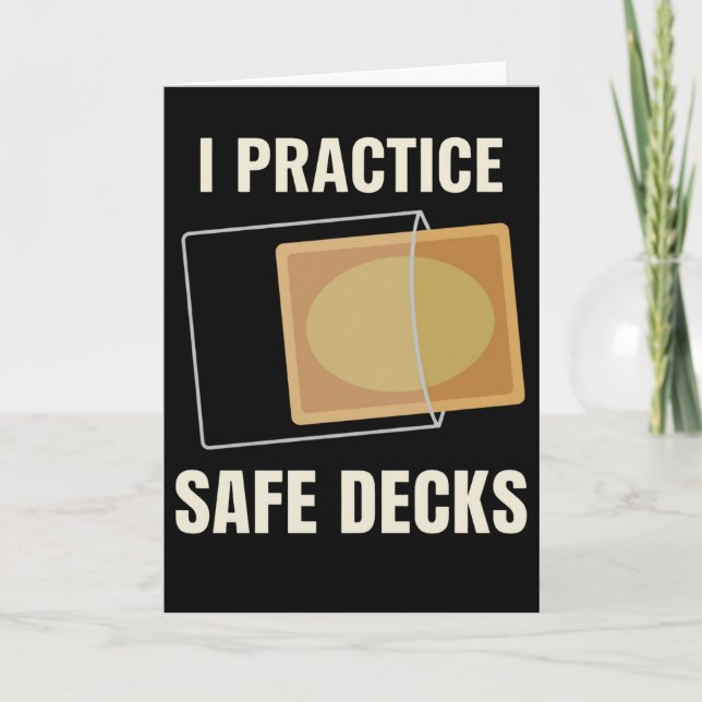 Tarjeta I Practice Safe Decks Carpenter Builder Worksite (Anverso)