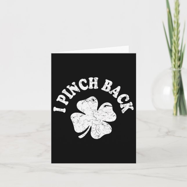 Tarjeta I Punch Ck Funny St Patrick's Day I Pinch Ck 1 (Anverso)