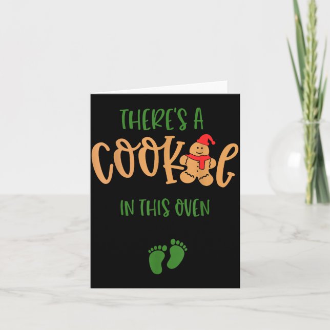 Tarjeta I Put A Cookie In That Oven Couples Christmas Preg (Anverso)