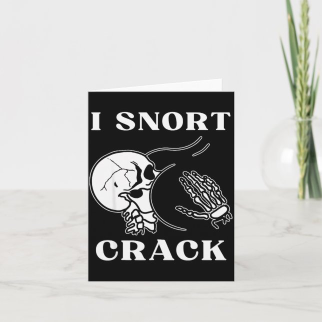 Tarjeta I Snort Crack Skeleton Skull Butt Funny Soky Hallo (Anverso)