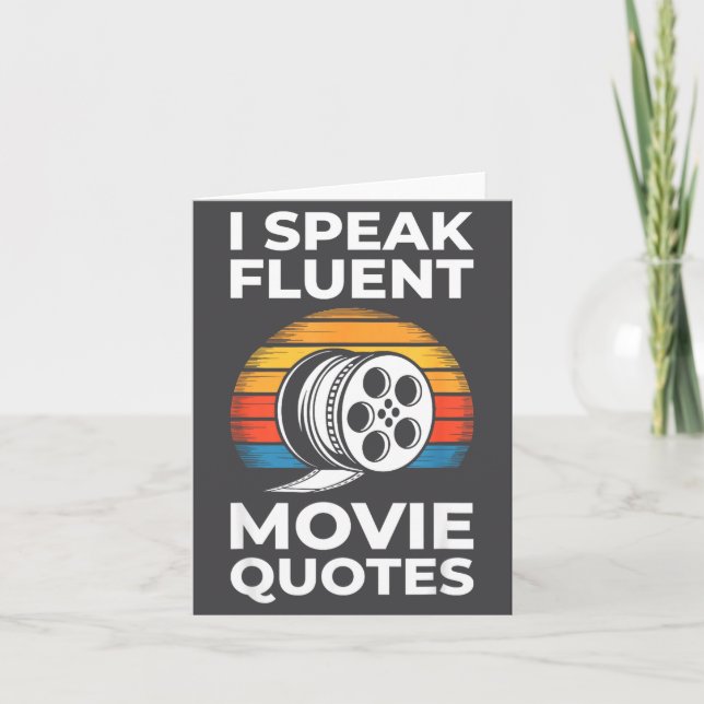 Tarjeta I Speak Fluent Movie Quotes Shirt Men Women Cinema (Anverso)